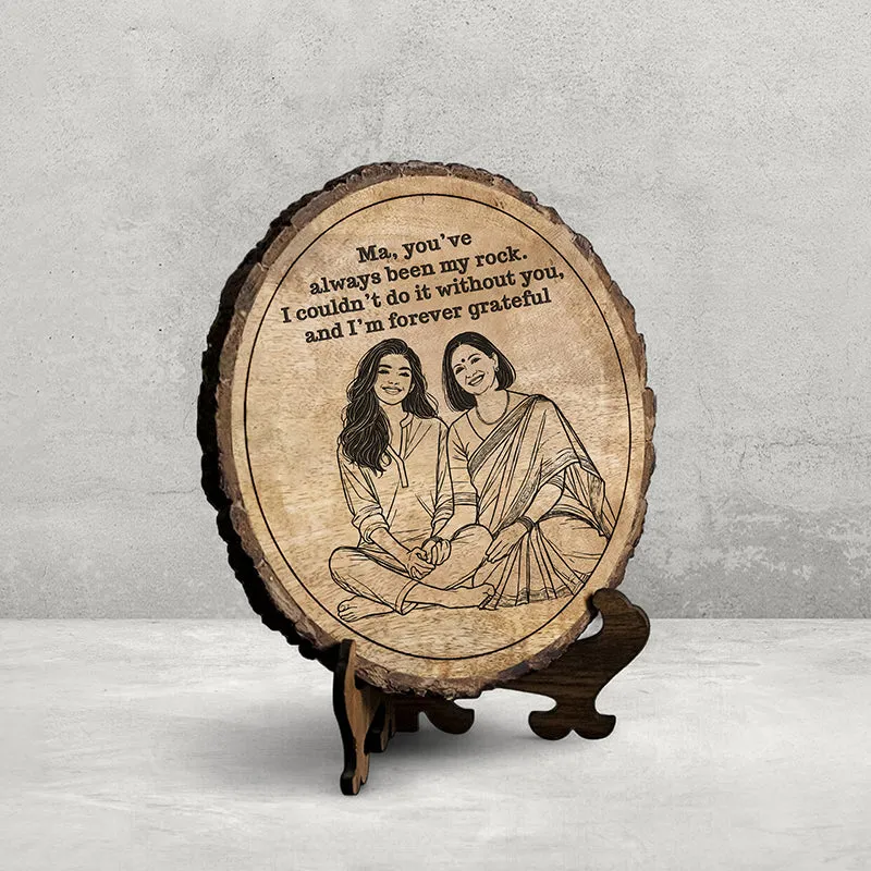 You're My Rock Wood Showpiece - Round media 3