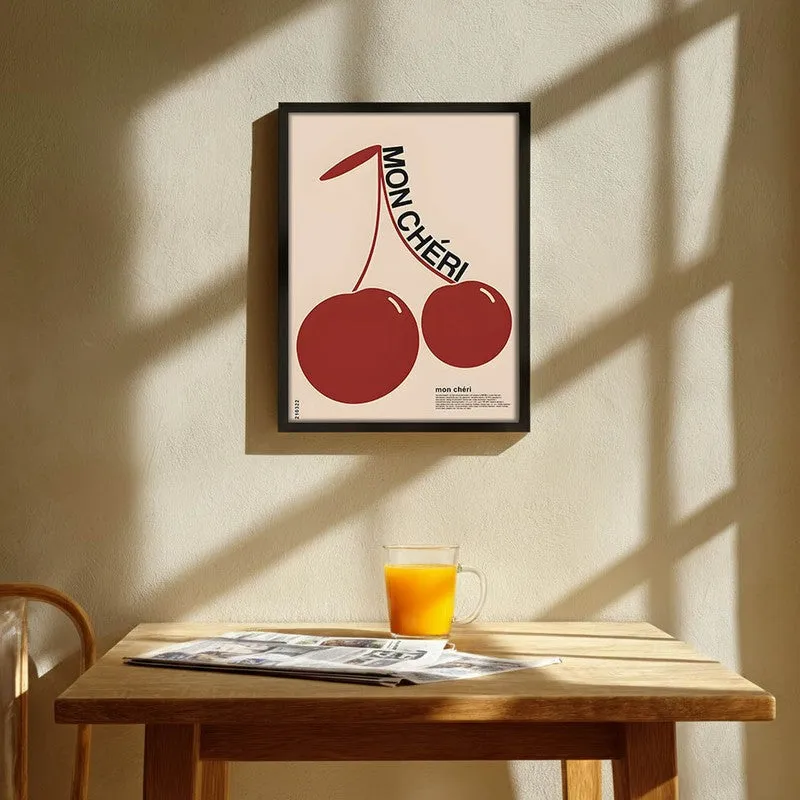 Mon Cheri Archival Canvas Wall Art - Black media 1