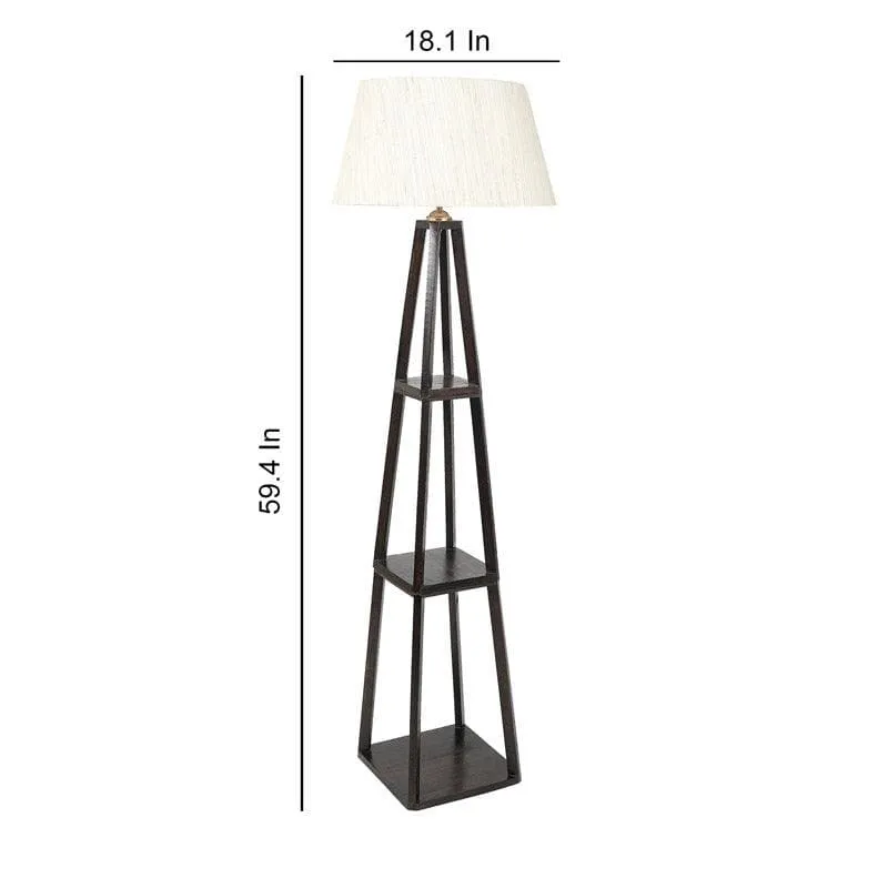 Seasa Wistera Floor Lamp With Shelf - Light Beige media 6