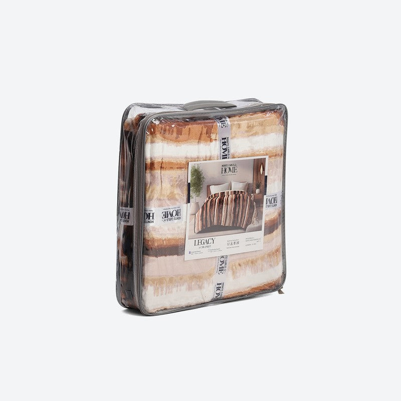 Monte Carlo Linear Printed Polyester Blanket (Brown) - 300 GSM media 7