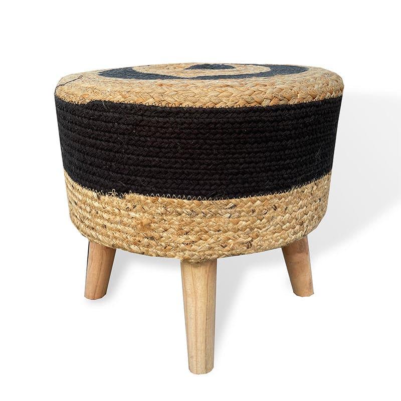 Fermi Juco Ottoman - Black & Beige media 3