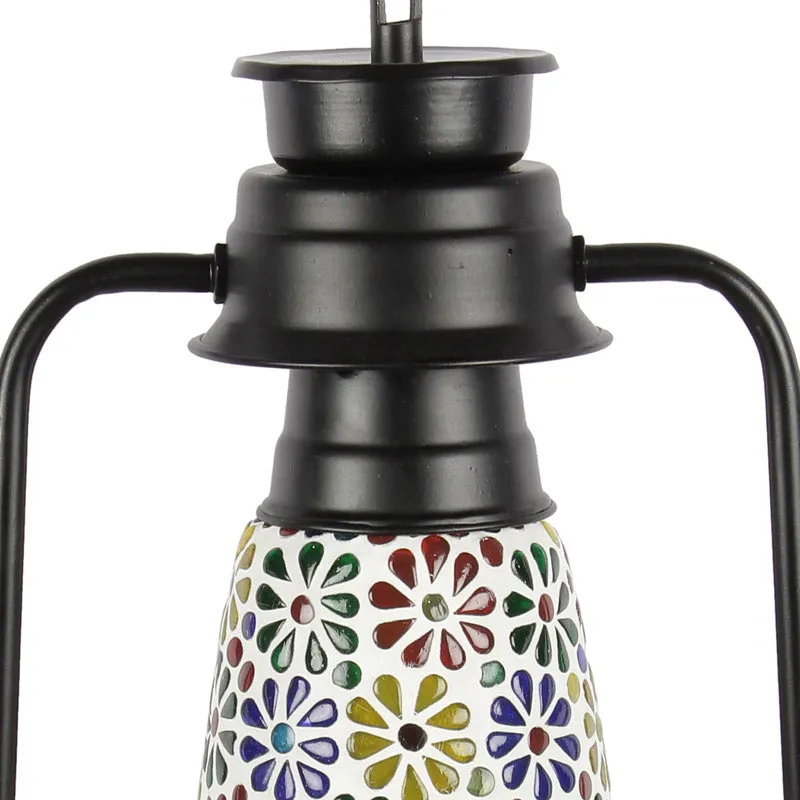 Madhura Mosaic Lantern Iron Wall Lamp - Black media 6