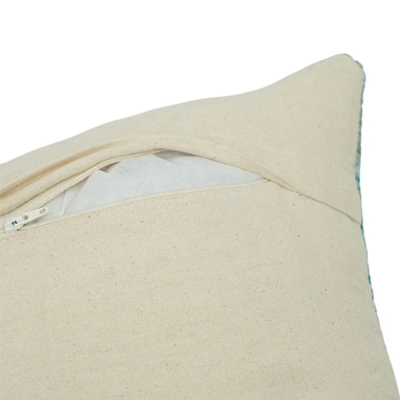 PetalPrism Cushion Cover (Sky Blue) - Set Of Five media 7
