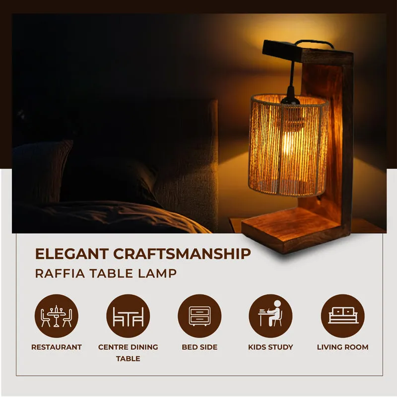 Arcadia Glow Rattan Table Lamp - Beige,Brown media 4
