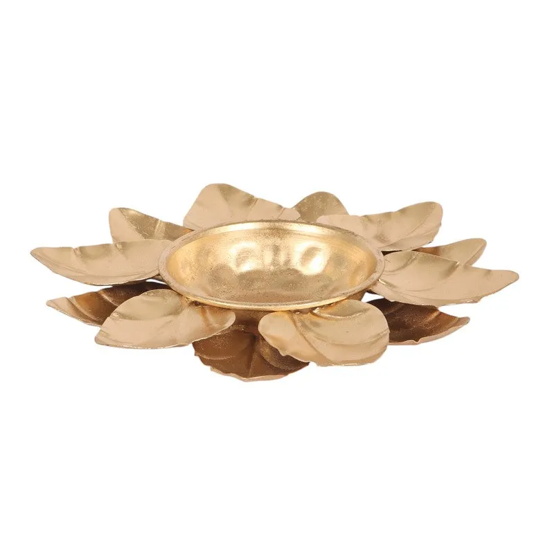 Pushpika Floral Urli - Gold media 5
