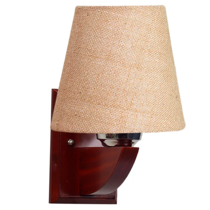 Sandy Serene Conical Wooden Wall Lamp media 5