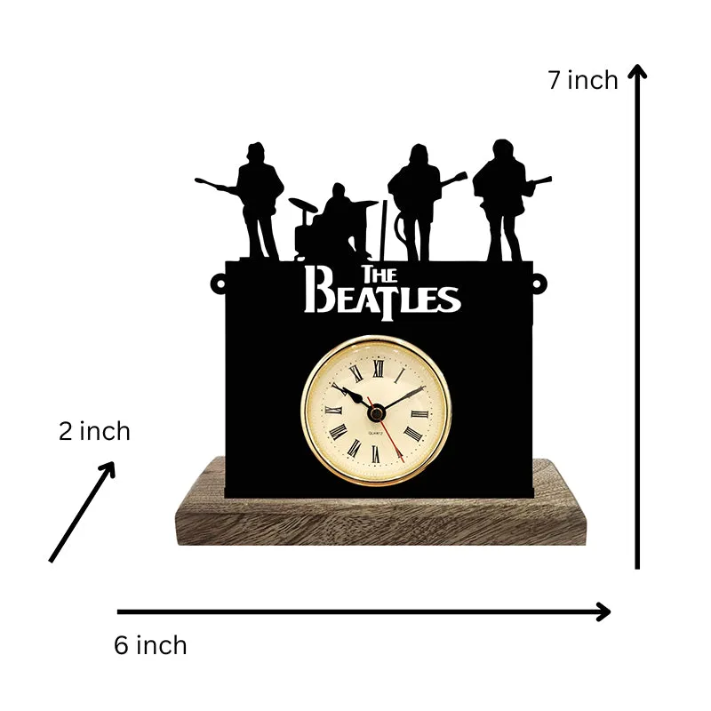 The Beatles Analog Mango Wood Table Clock media 5