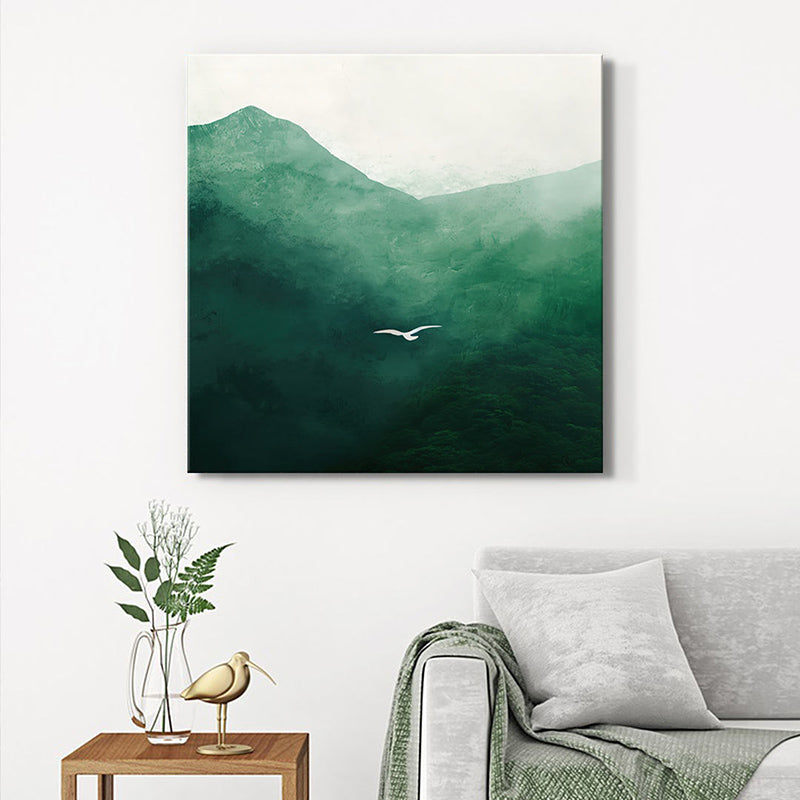 Mountain Bird Poly Canvas Wall Painting