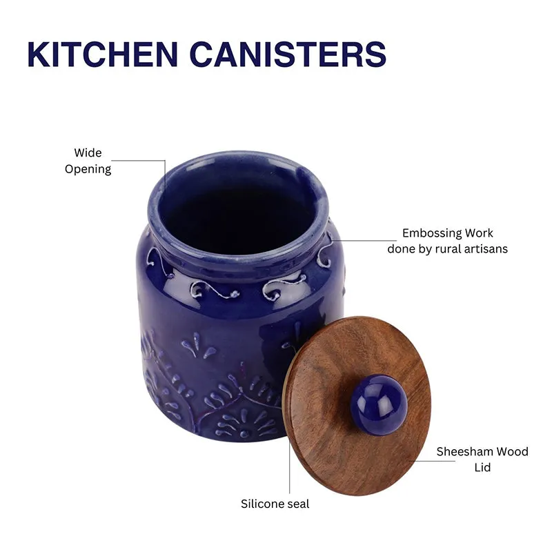 Taru Ceramic Jar (500 mL Each) - Set Of Two media 7