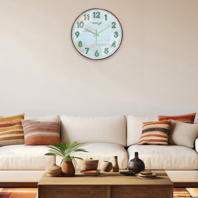Aelora Round Modern Plastic Wall Clock - White
