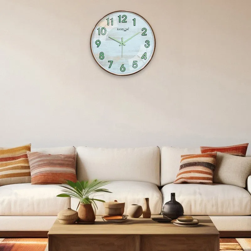 Aelora Round Modern Plastic Wall Clock - White media 1
