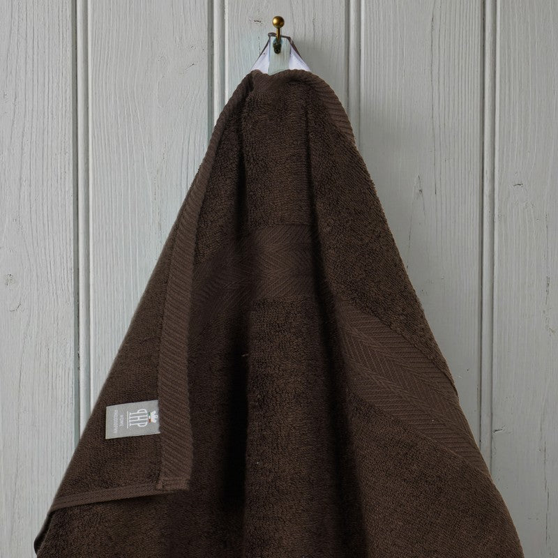 PlushAura Cotton Face Towel (Dark Brown) - Set Of Four media 4