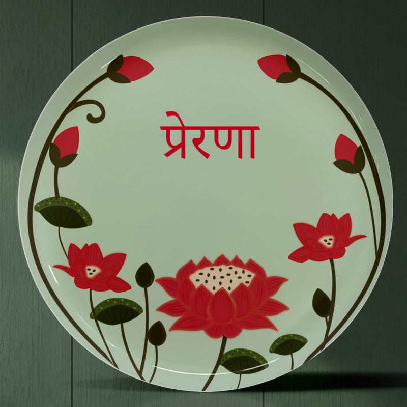 Shanti Lotus Metal Wall Plates - Set Of Five media 4