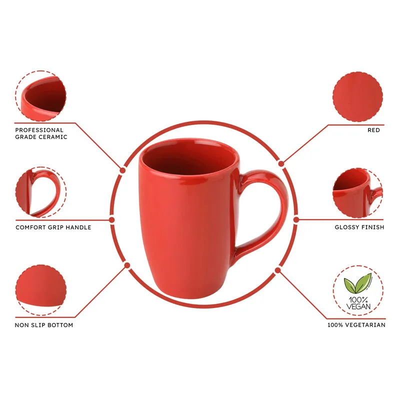 Kopi Ceramic Coffee Mug (Red) - 350 mL media 3