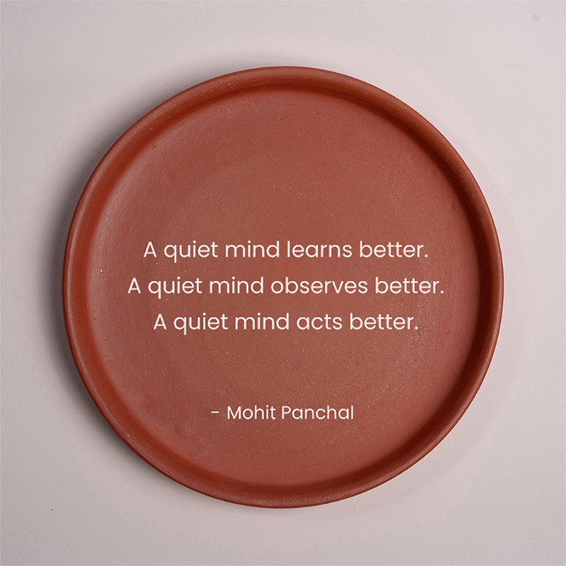 Quiet Mind Terracotta Wall Plate media 5