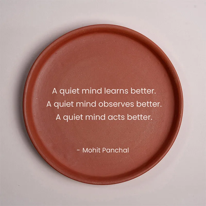 Quiet Mind Terracotta Wall Plate media 5