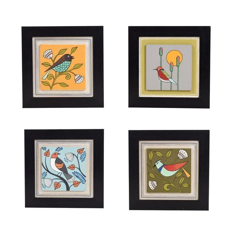 Chidiya Chore Wooden Wall Art - Set Of Four media 3