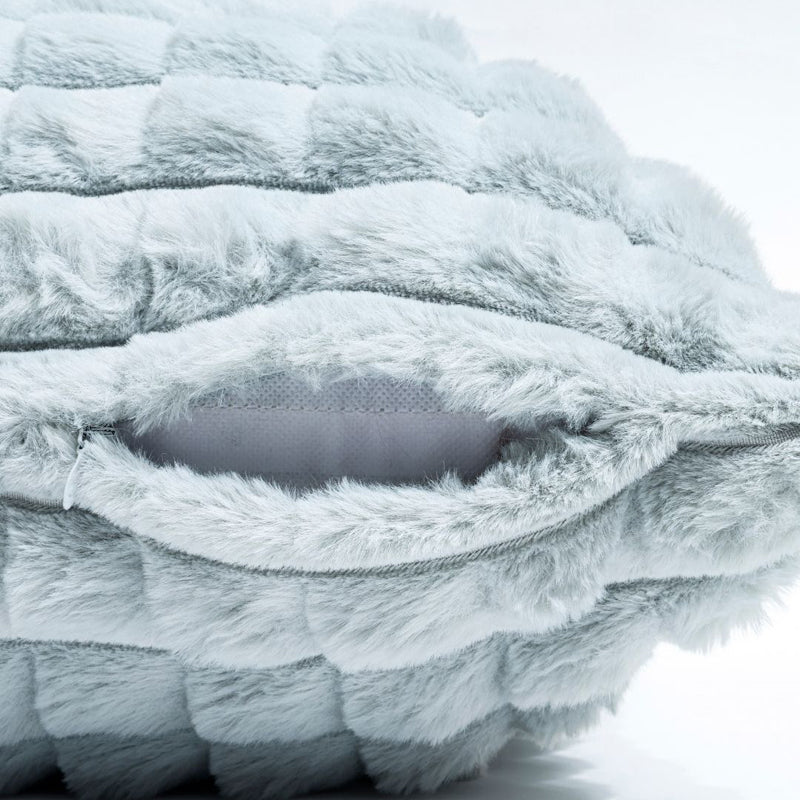 Frost Waffle Grey Cushion Cover (Rectangle)  Set of Two media 5