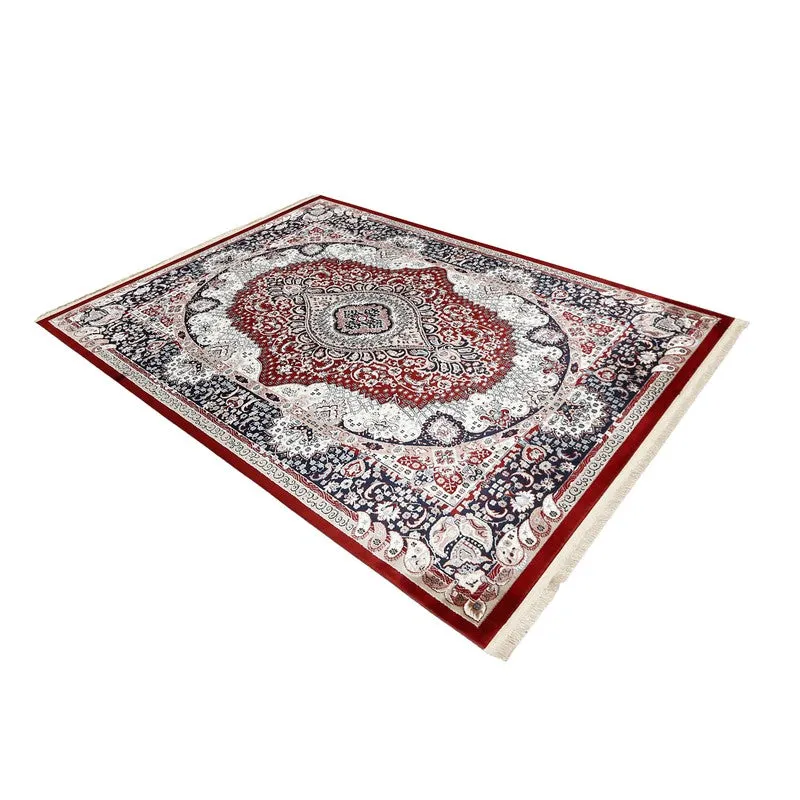 Noorza Art Silk Carpet - Red media 4