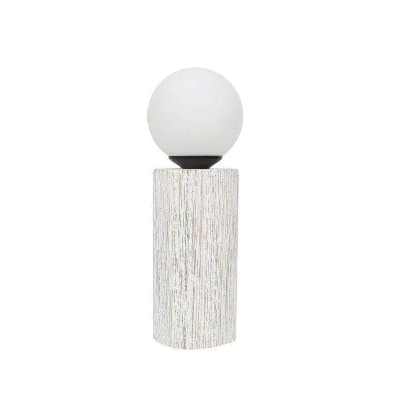 Togo Ryker Moon LED Glass Table Lamp - White,Grey media 4