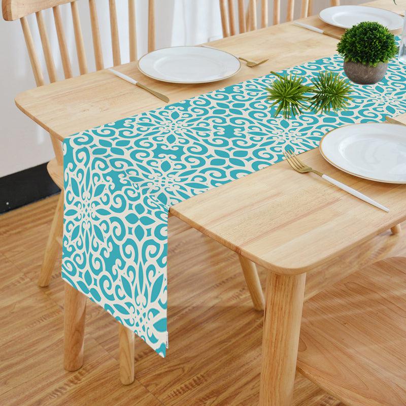 Ekat Poly Canvas Table Runner - Blue