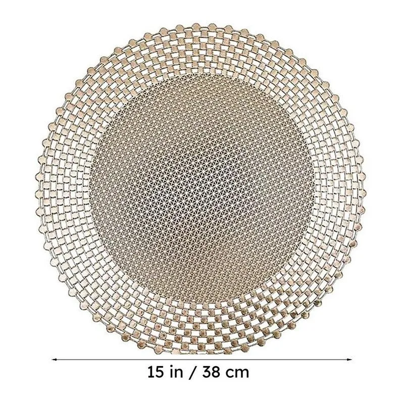 Lumora Golden Round PVC Table Mats - Set Of Four media 7