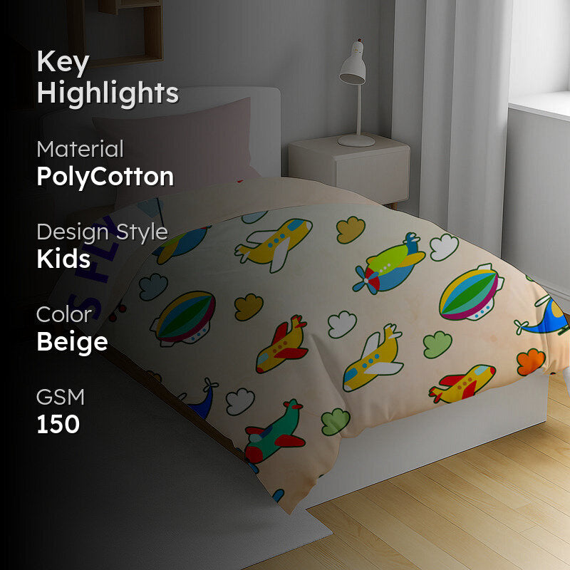 Air Plane PolyCotton Quilt - 150 GSM media 2