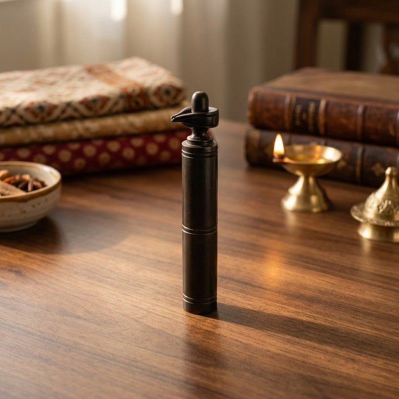 Karungali Kattai Shivling Divine Ebony Wood Idol