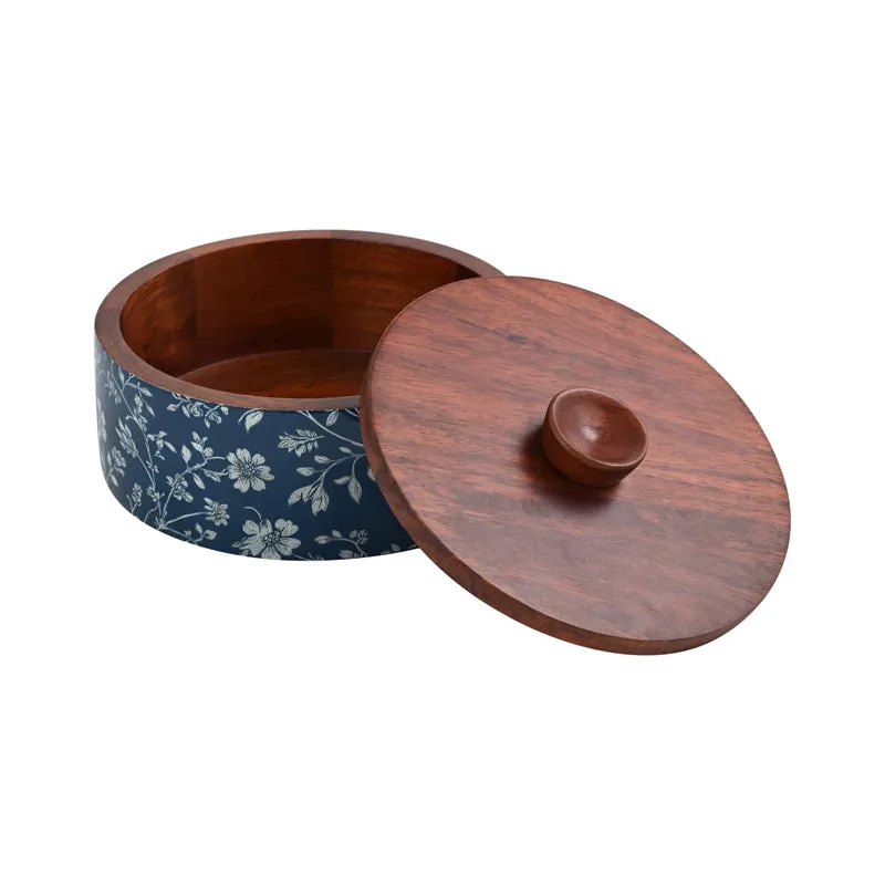 Indigo Vines Wood Roti Box media 4