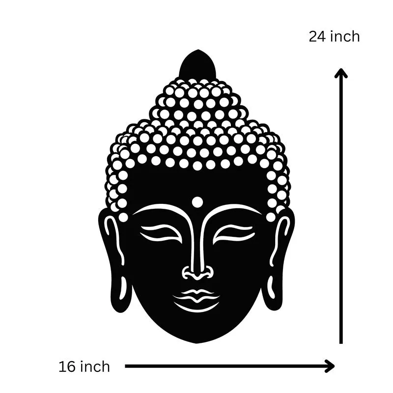 Buddha Black Iron Wall Accent media 6