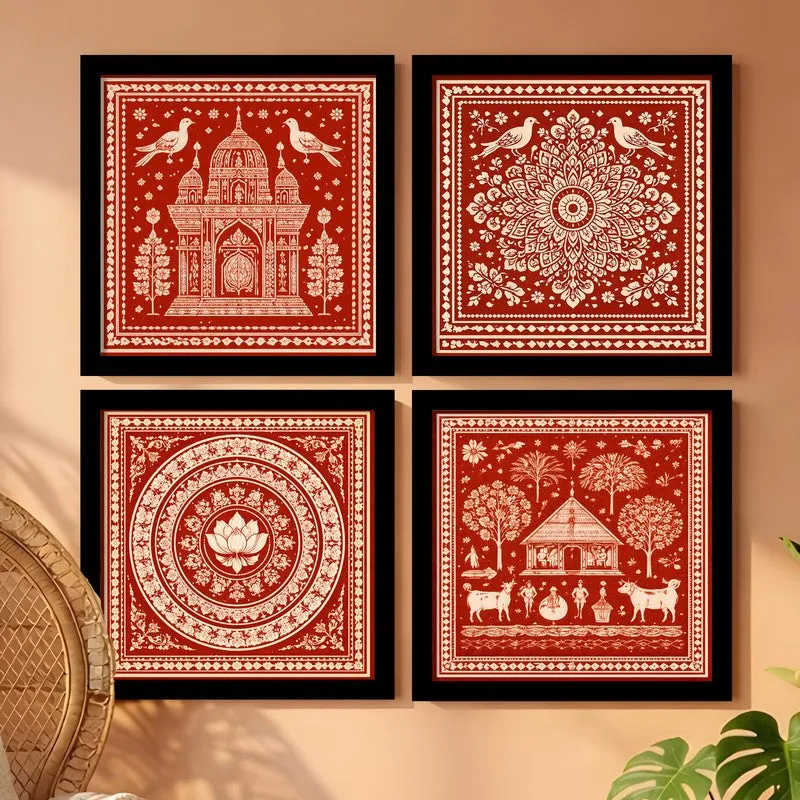 Royal Heritage Paper Wall Art - Set Of Four media 3
