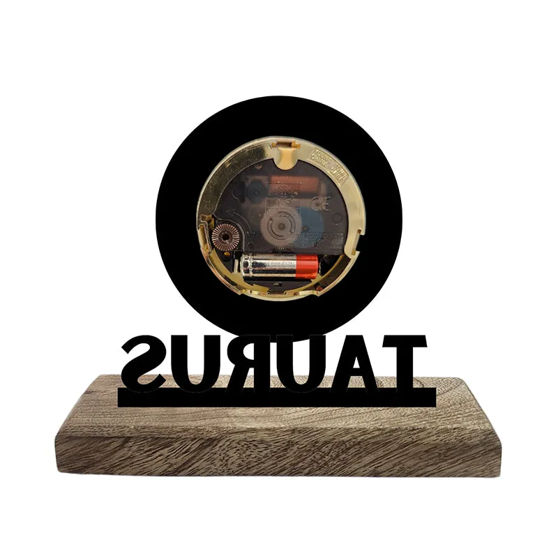 Taurus Zodiac Analog Table Clock media 3