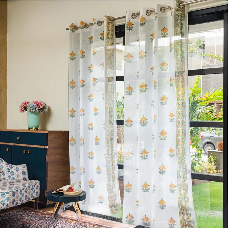 Urban Space Summer Curtain (Yellow) - Set Of Two media 2