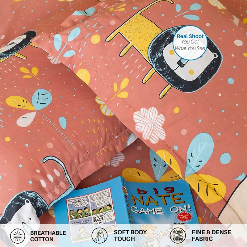 Urban Space Junglee Kids Cotton Bedsheet (Pink) - 200 TC media 7