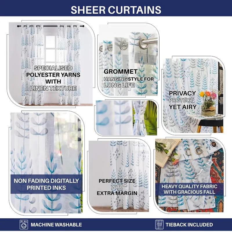 Urban Space Classic Floral Curtain - Set Of Two media 6