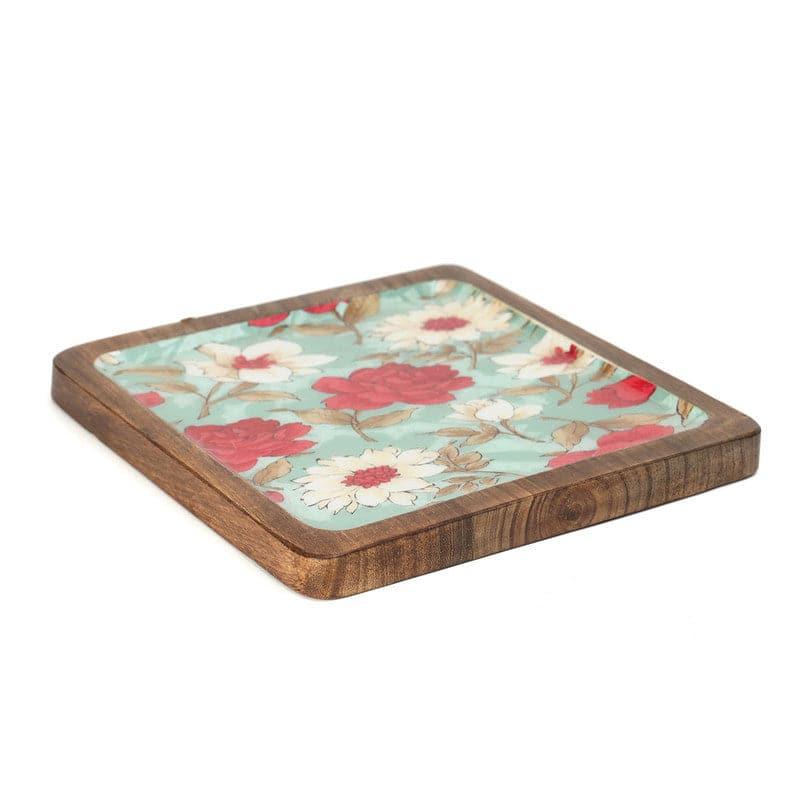 Hetty Floral Square Wood Platter media 4