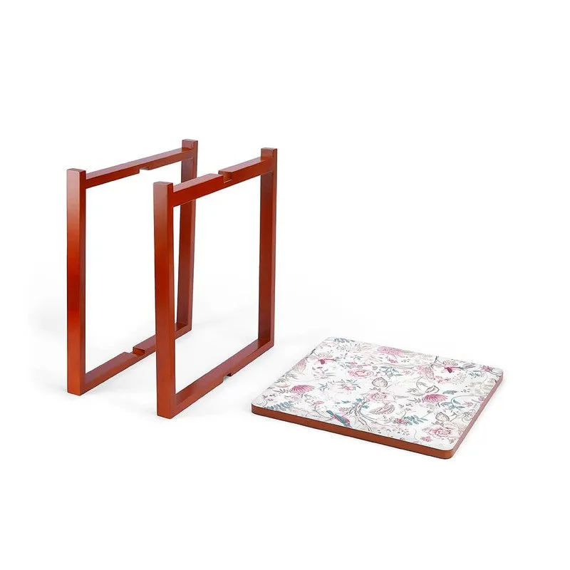 India Circus Wood Rustic Square Side Table media 7