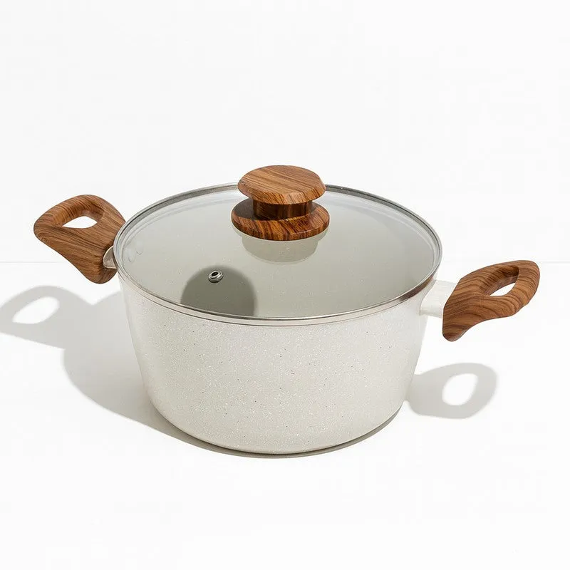 Salford Forged Non Stick Casserole with Glass Lid (White Spatter) - 4400 mL media 3