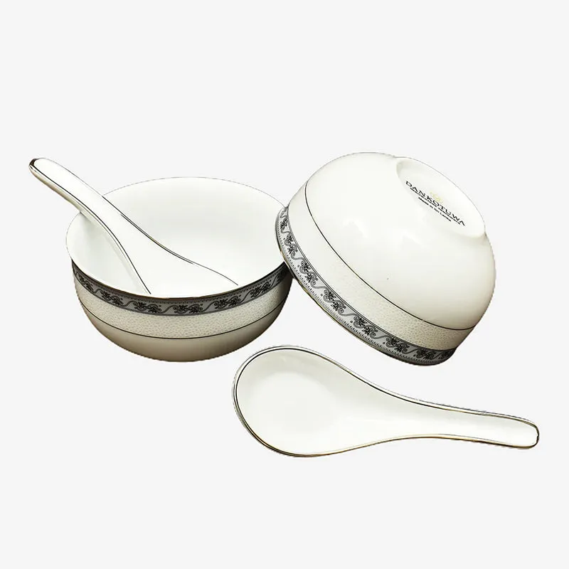 Mariella 24k Gold Brushed Porcelain Dinner Set - 33 Piece Set media 6