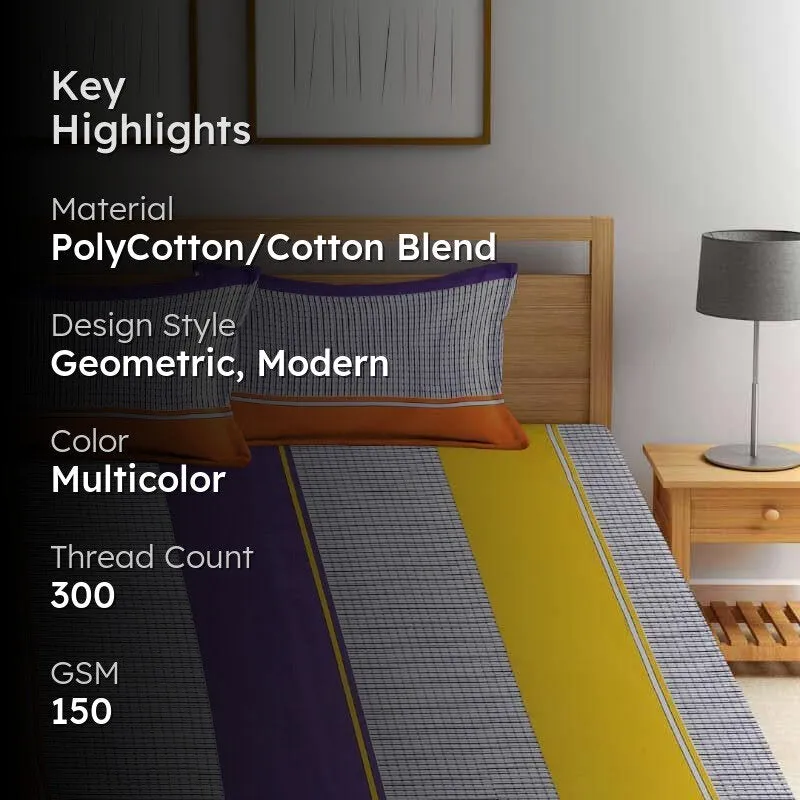 Pin Stripe Affair Bedsheet - 150 GSM media 2
