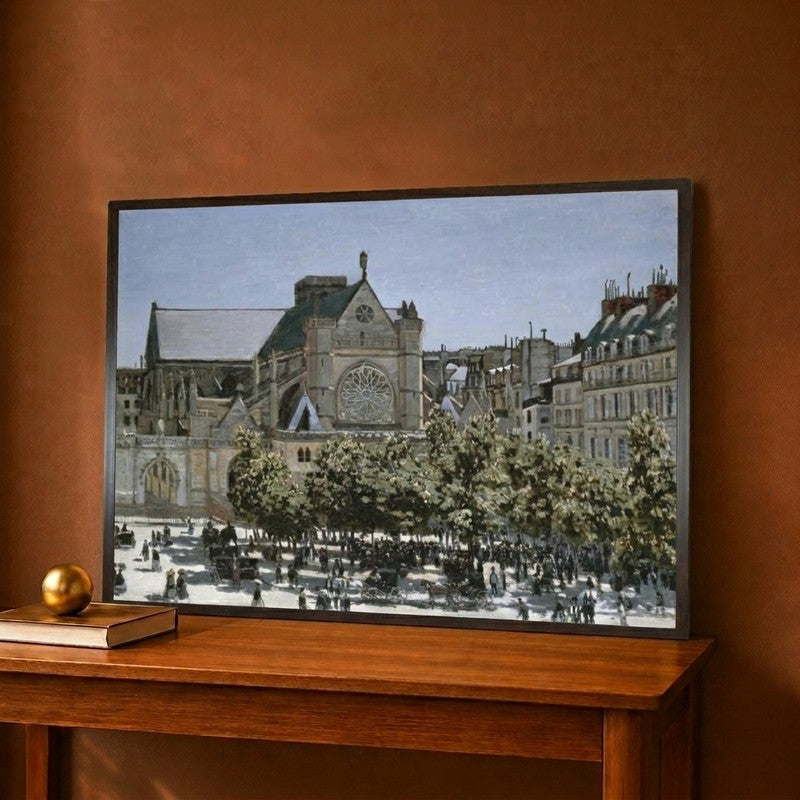 SaintGermainL Auxerrois Church Paris 1866 Canvas Wall Painting - 12 x 9 Inches