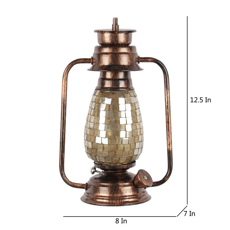 Avina Mosaic Lantern Iron Wall Lamp - Bronze media 7