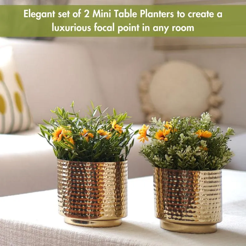 Nisya Hammered Planter - Set Of Two - 3