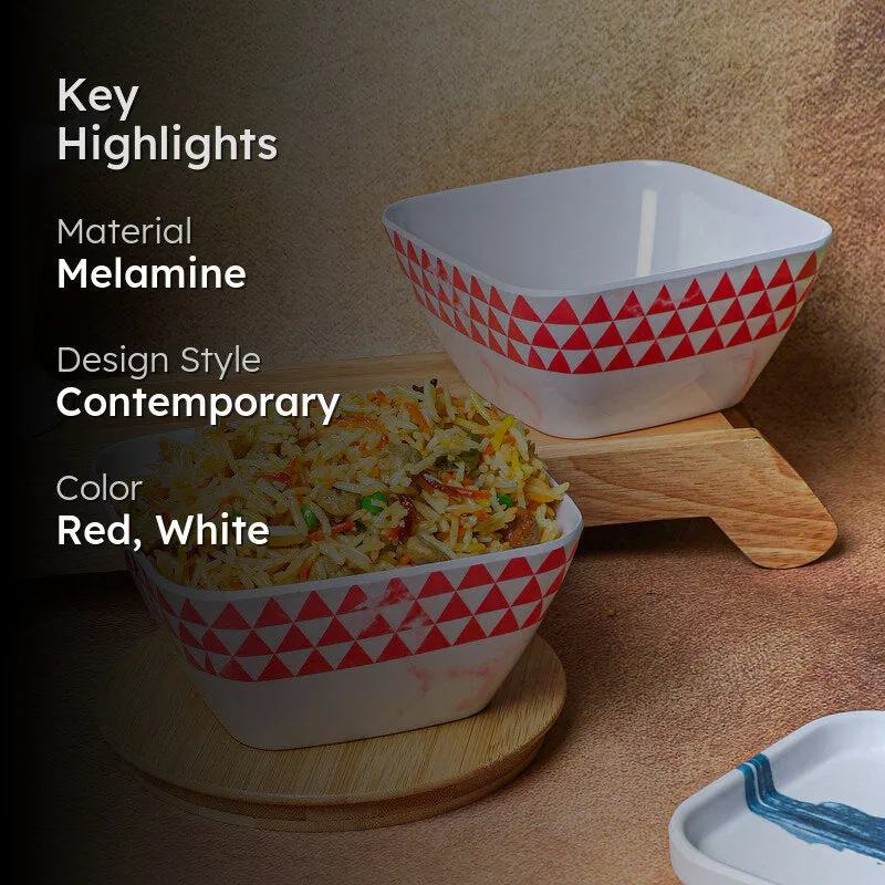 Mivono Melamine Snack Bowl (Pink/1020 mL) - Set Of Two media 2