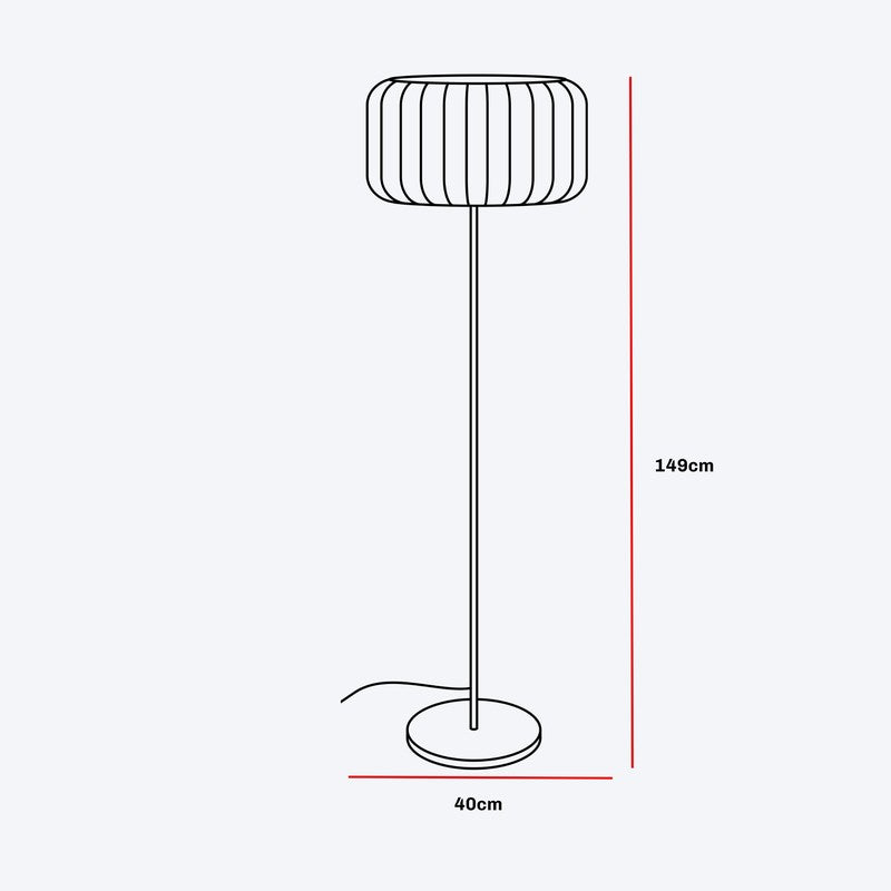 Fig Living Bird's Nest - Rattan Floor Lamp media 13