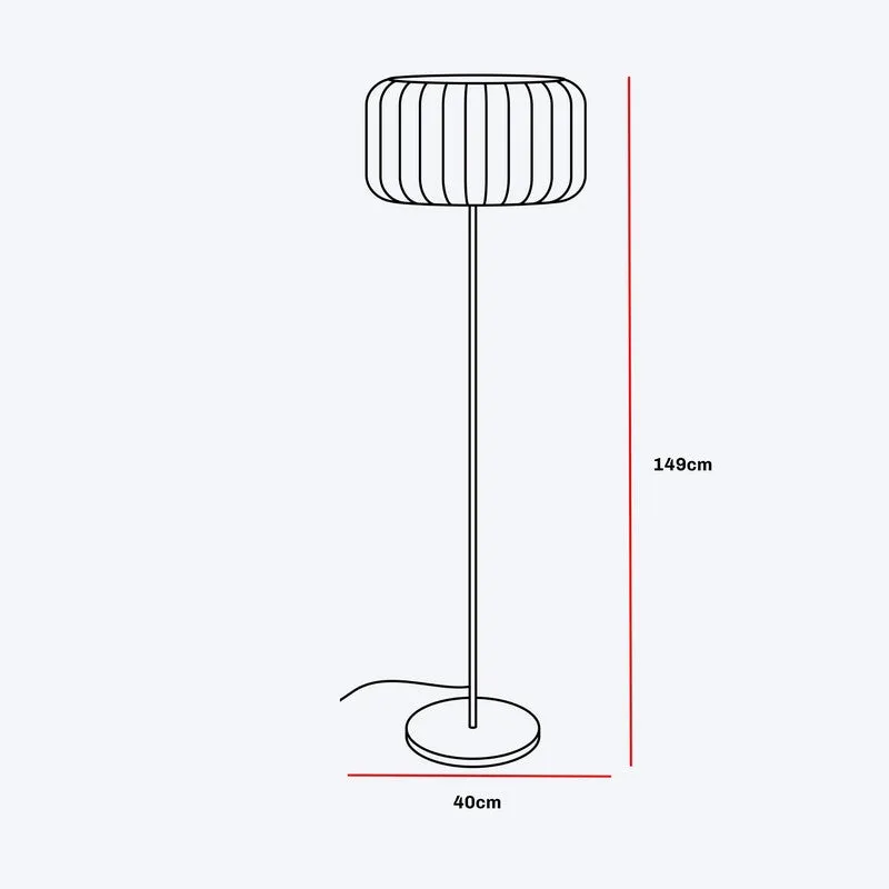 Fig Living Bird's Nest - Rattan Floor Lamp media 13