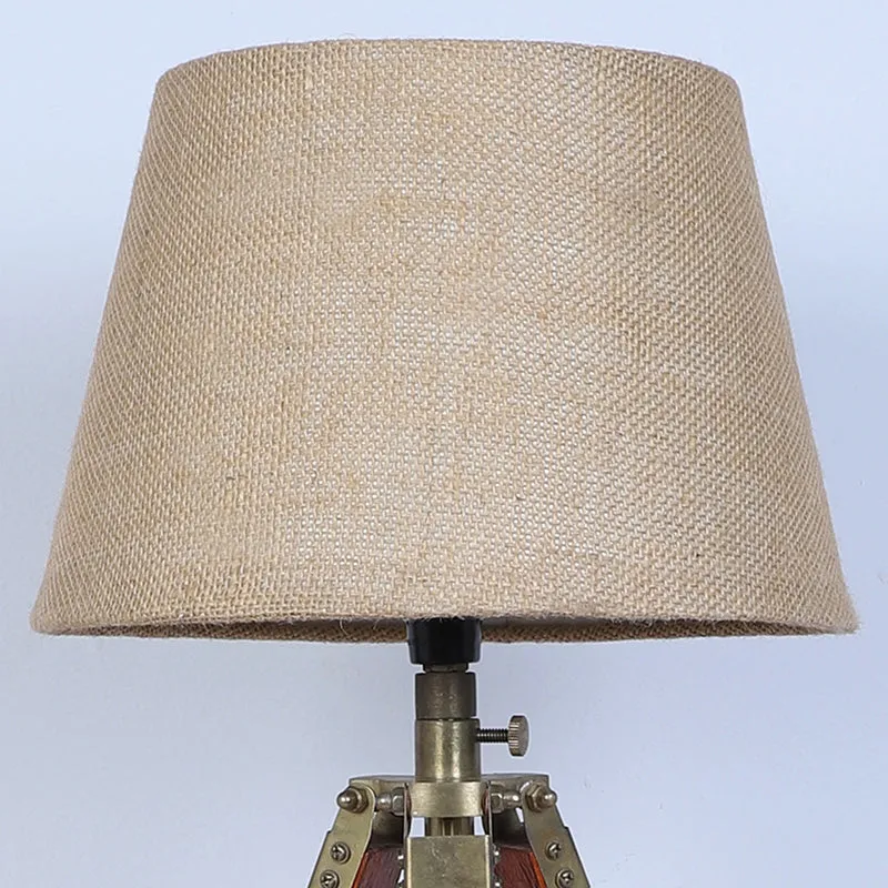 Tatami Fold Tripod Mango Wood Table Lamp - Brown media 4