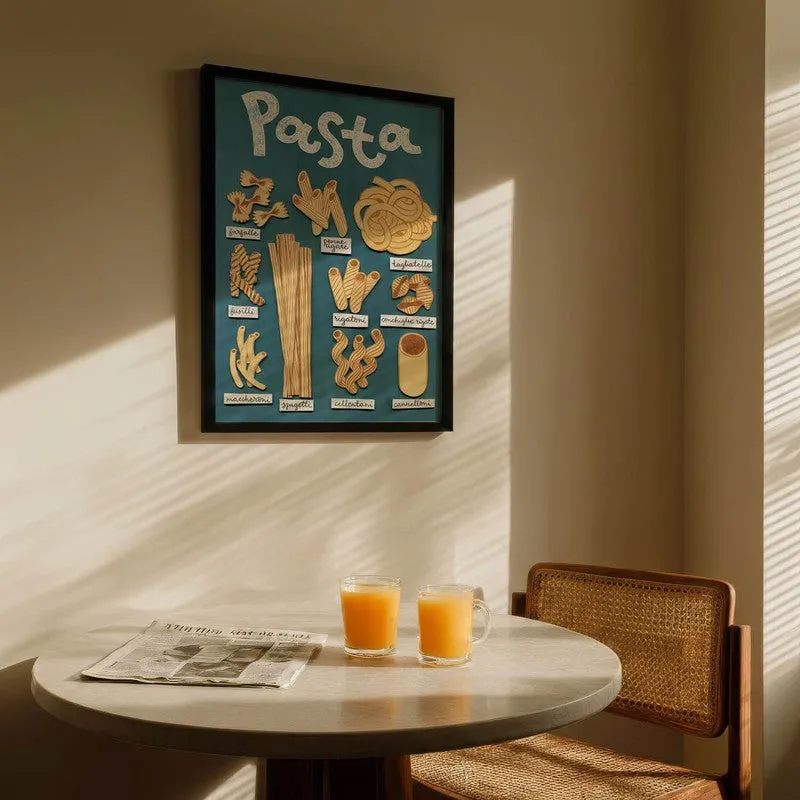 Sades Of Pasta Archival Canvas Wall Art - Black media 5