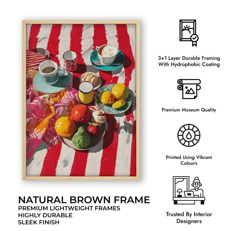 Tableya Canvas Wall Painting With Brown Frame media 10