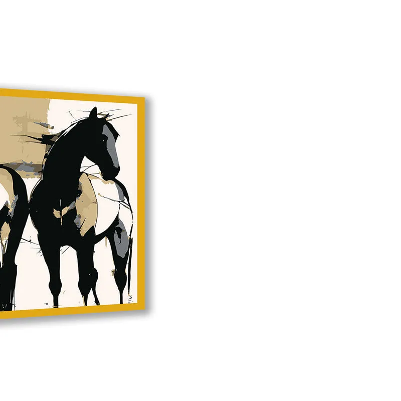 Equine Arts Wall Art with Gold Frame media 5